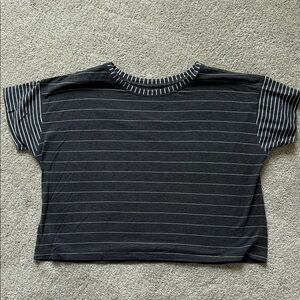Striped Black and Gray Women's Lululemon Top
